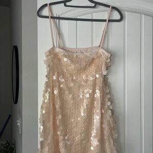 Sequin Spaghetti Strap Dress